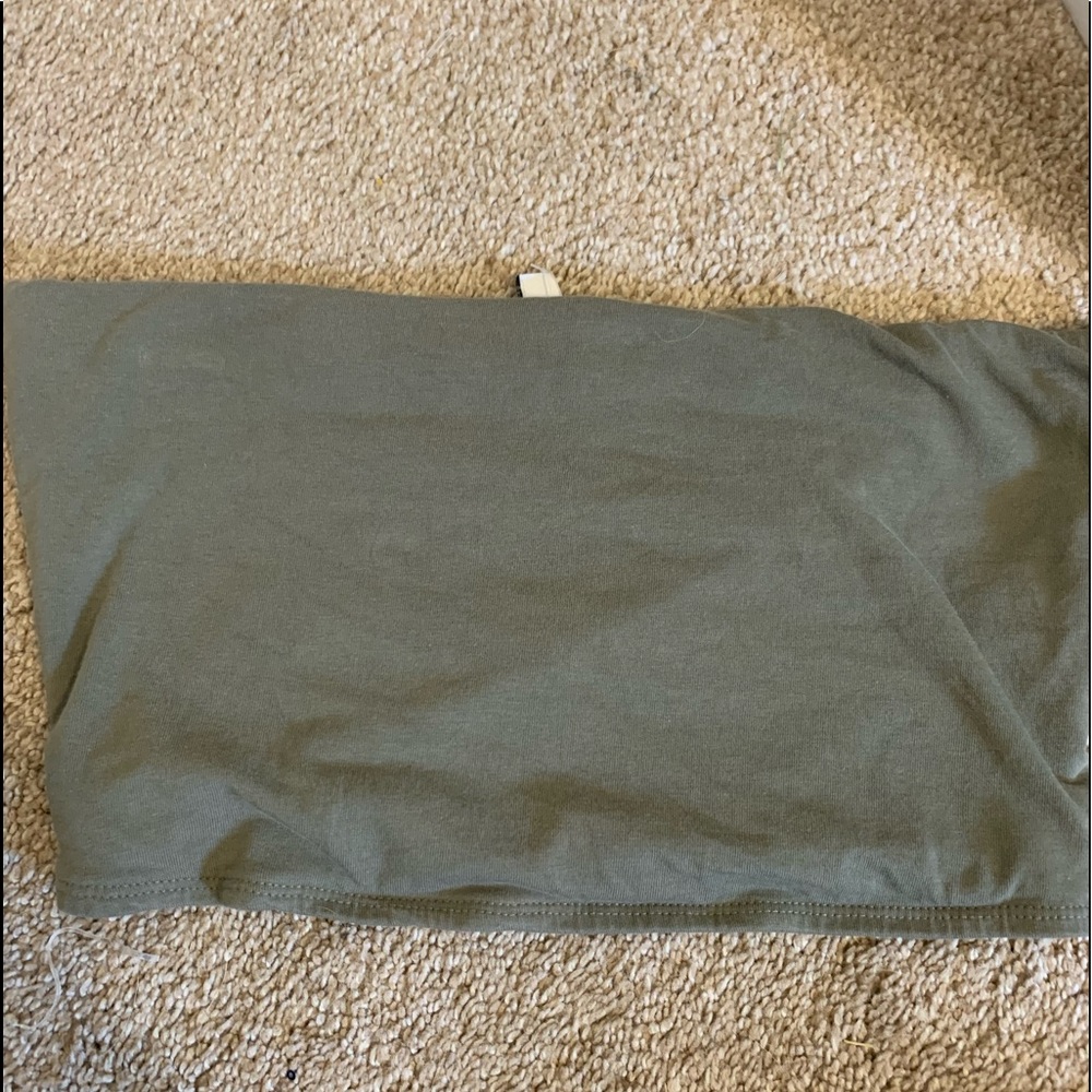 Olive green tube top